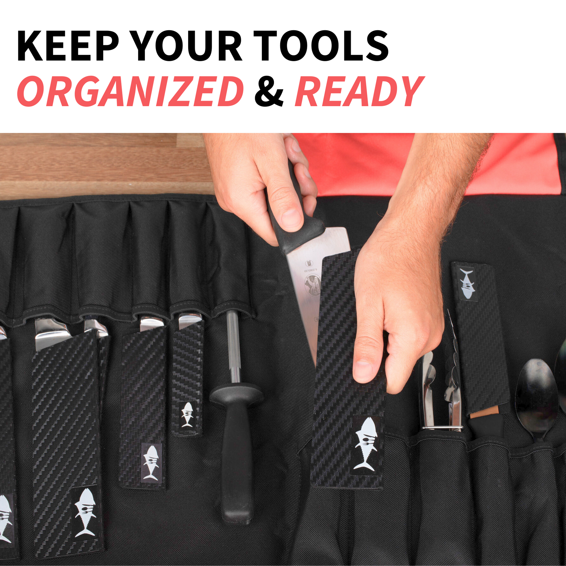 chef knife in tackle box Premium Chef Knife Roll Bag – Coastal Catch