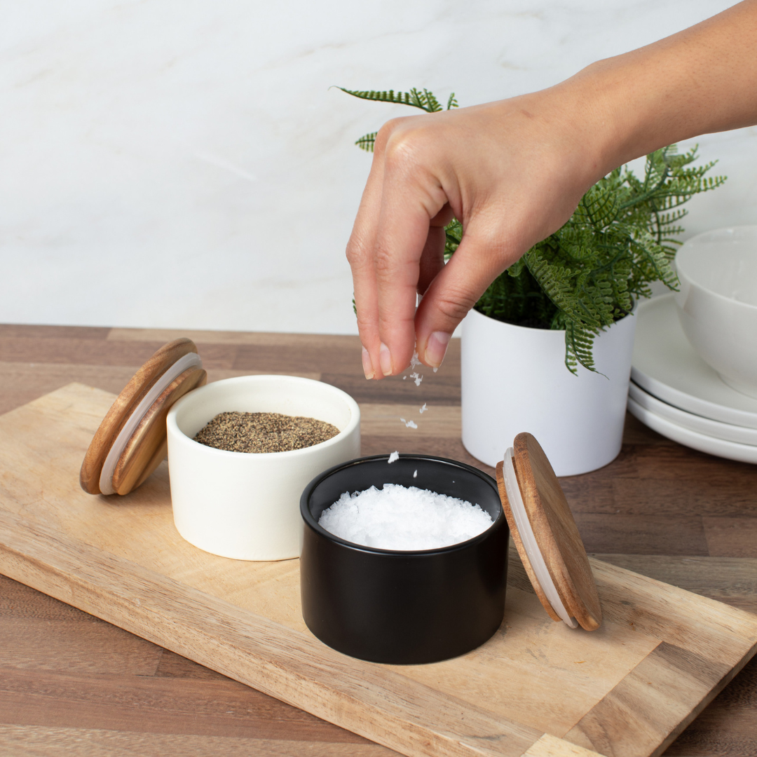 Modern Ceramic Salt & Pepper Bowls